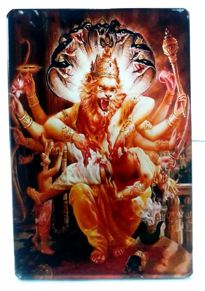 Acrylic Stand -- Nrsimhadeva Killing Hiranyakasipu  (large size)