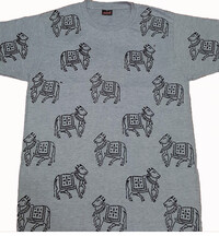 T-Shirt: All Over Cow Hand Print