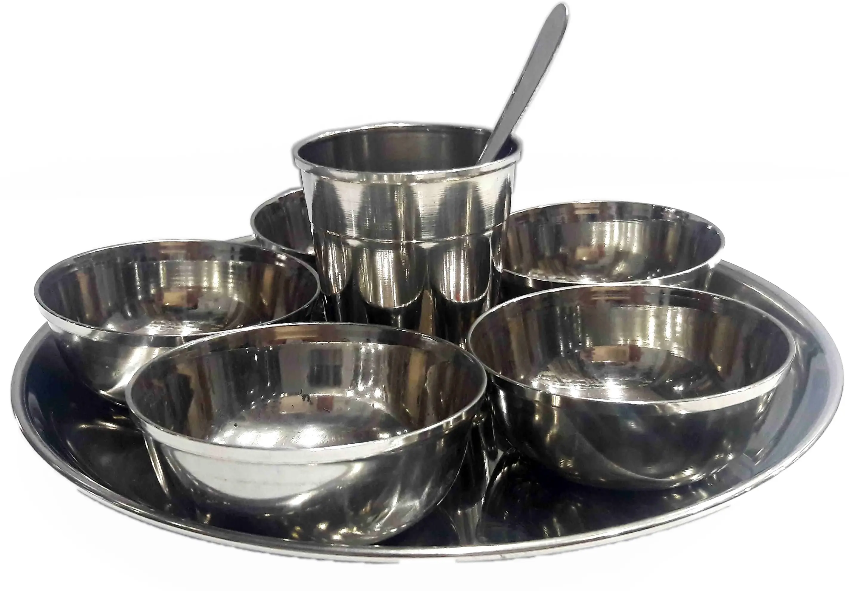 Deity Offering Plates Large Size (9.4\" Stainless Steel)