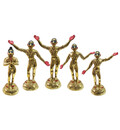 Pancha Tattva Dieties (9\" Solid Brass)