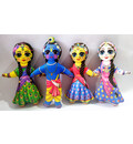 Radha-Krishna with Lalita and Vishakha Dolls -- Childrens Stuffed Toy