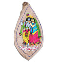 Radha and Krishna Standing on Lotus Japa Bead Bag