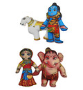 Lord Shiva\'s Family (Set of 4 Stuffed Toys)