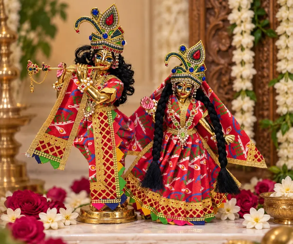Simple Night Dress for Radha Krishna Deities