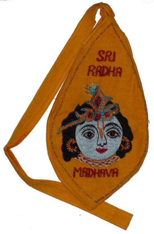 Sri Krishna (Madhava) Japa Bead Bag (Embroidered)