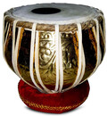 Brass Tabla Set with Stand, Cover, & Hammer