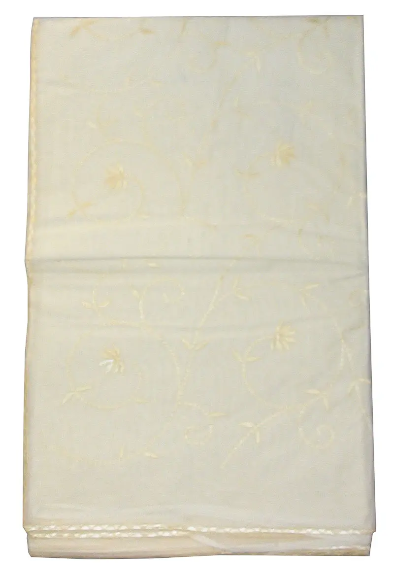 Sari, Cotton Printed -- Vrindavan Print Sari (Pastel colors on white background)