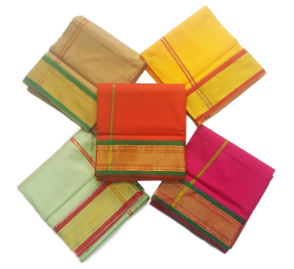 Varanasi Dhoti with Chadar (Imitation Silk)