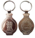 Key Chain Radha-Krishna White Metal Silver