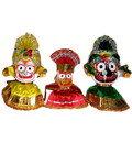 Jagannatha, Baladeva and Subhadra Deities (4\" High)