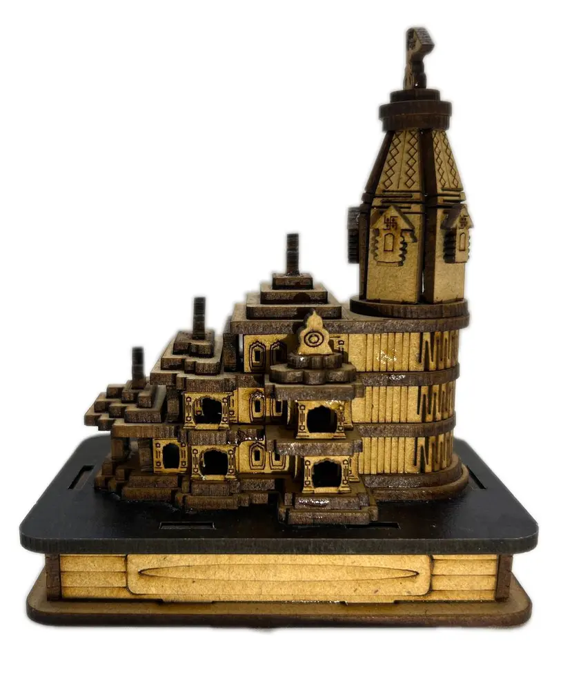 Ram Mandir (Temple) Wooden Model